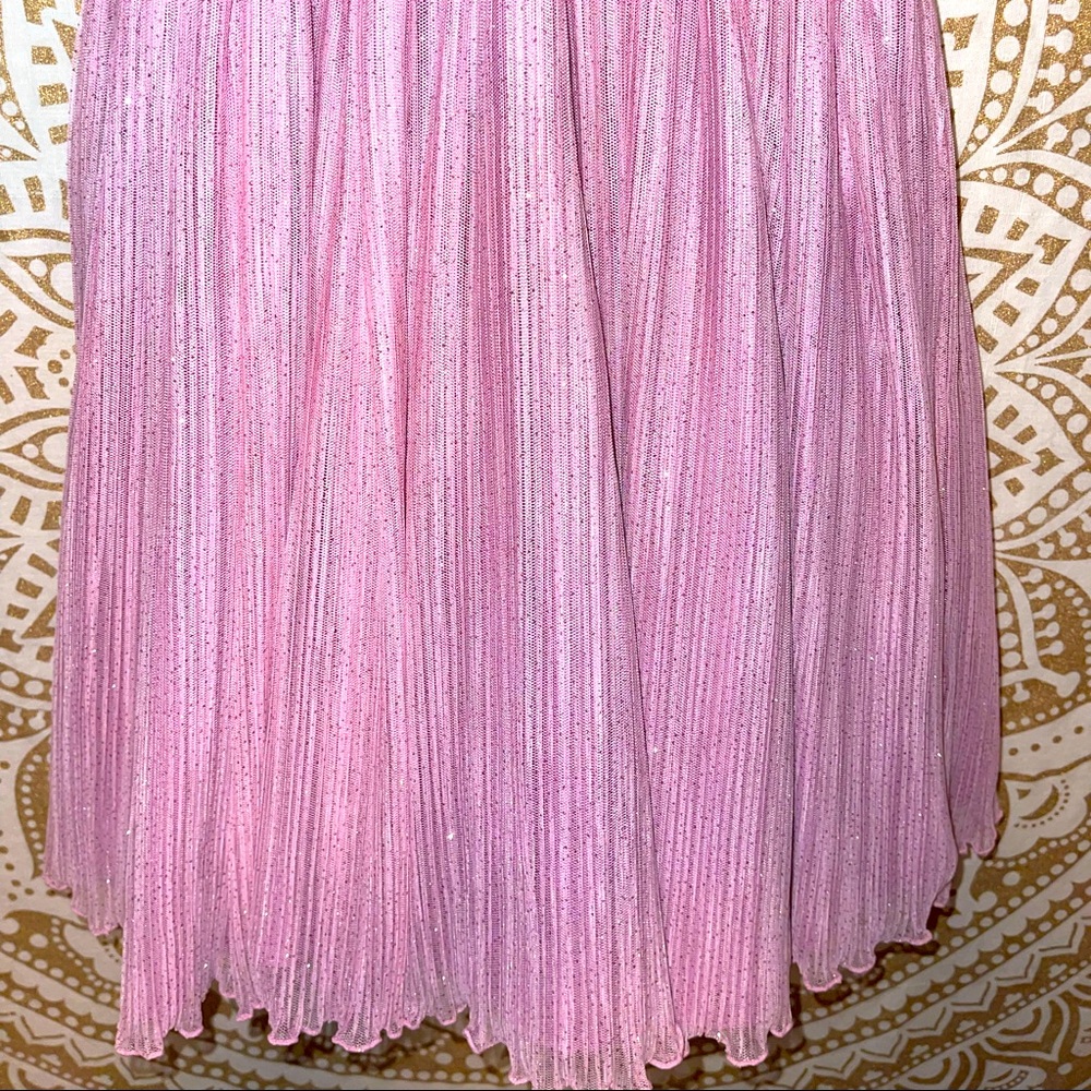 🌷HP🌷GORGEOUS “PIPPA & JULIE” GIRLS LIGHT MAUVE/CHEETAH PRINT PARTY DRESS, SZ 8 - Picture 4 of 9